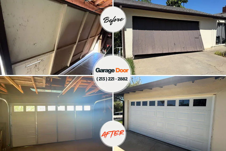 Before and after: garage door repair Mountain Road, VA